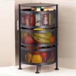 SwiftStride 3-Tier Multifunctional Rotating Basket With Wheels - Image 2