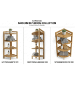 SwiftStride Eco-Friendly 4-Tier Bamboo Corner Organizer - Image 2