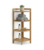 SwiftStride Eco-Friendly 4-Tier Bamboo Corner Organizer
