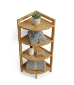 SwiftStride Eco-Friendly 4-Tier Bamboo Corner Organizer - Image 4
