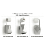 SwiftStride Geometric Wall-Mounted Tissue Holder - Image 4
