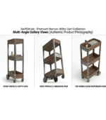 SwiftStride Slim Tier Rolling Bathroom Organizer - Image 2