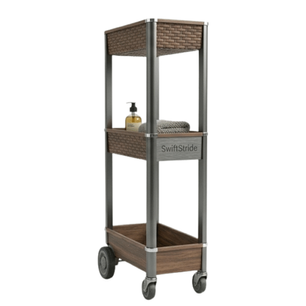 SwiftStride Slim Tier Rolling Bathroom Organizer