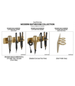 SwiftStride Brushed Gold Hairdryer & Styling Tool Holder - Image 2