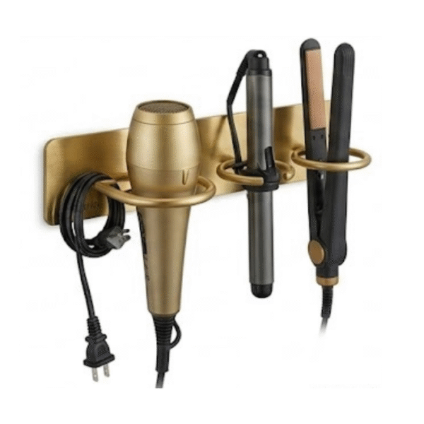 SwiftStride Brushed Gold Hairdryer & Styling Tool Holder