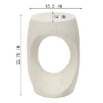 Brielle Accent Table Modern White Minimal Side Table - Image 2