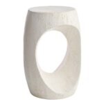 Brielle Accent Table Modern White Minimal Side Table