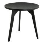 Cory Accent Table Black Round Wooden Side Table