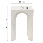 Courtney Accent Table White Square Modern Side Table - Image 2
