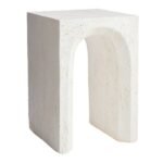 Courtney Accent Table White Square Modern Side Table