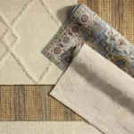 Vintage Blue Medallion Chenille Runner Rug